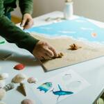 Creating a summer memories collage for self-expression and grounding