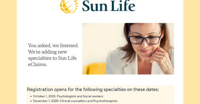 Coming Soon: Direct Billing  for Sun Life Clients (Starting Dec. 5)
